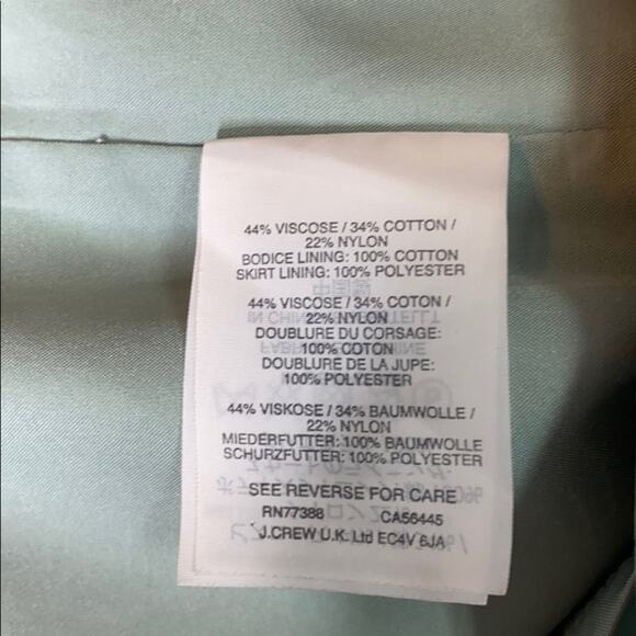 J. Crew Mint Lace Overlay Strapless Dress 2 - Picture 7 of 7